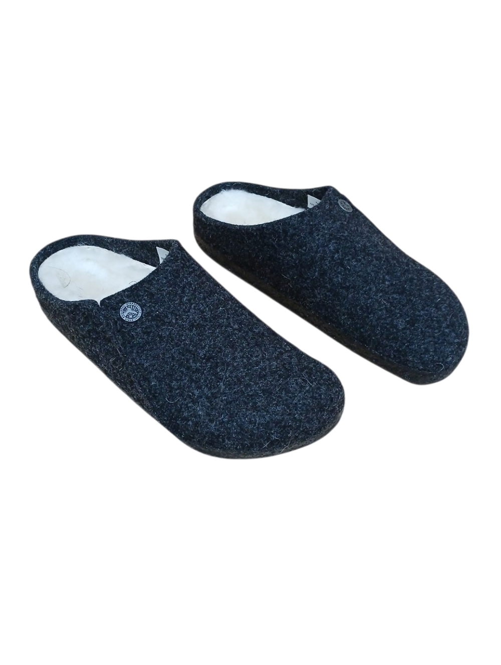 Birkenstock Cozy Dark Gray Wool Slip-On House Slippers Unisex Womens 7 Mens 5